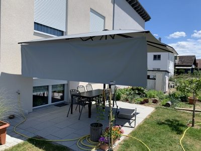 Seitenplane / Seitenwand Sonnenschirm als Regen-, Wind-, Sichtschutz